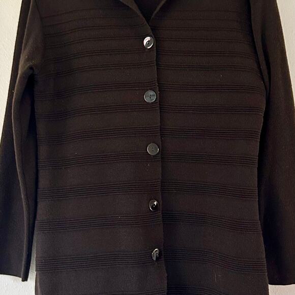 Clorinda long maxi cardigan duster button up knit sweater wool blend long S - Picture 4 of 10